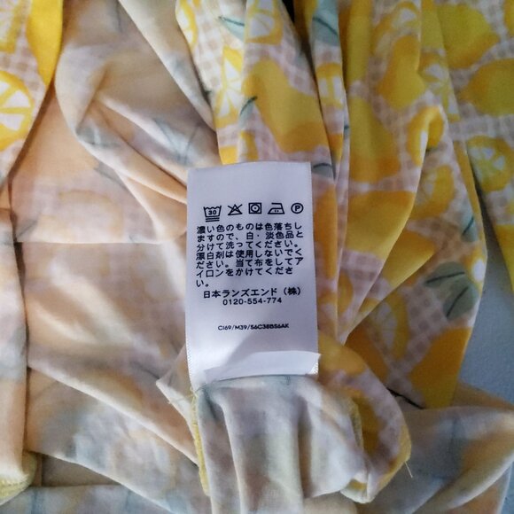 Lands End Womens Lemon Print Top XSmall Tencel Blend Breathable material - Picture 6 of 11